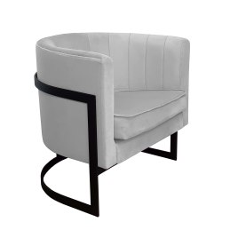 Fotel Glamour tkanina Welur podstawa metalowa