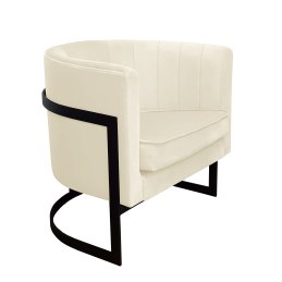 Fotel Glamour tkanina Welur podstawa metalowa