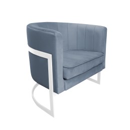 Fotel Glamour tkanina Welur podstawa metalowa