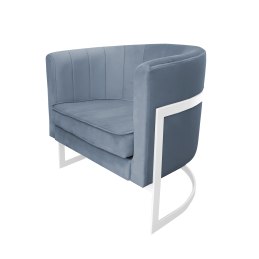 Fotel Glamour tkanina Welur podstawa metalowa