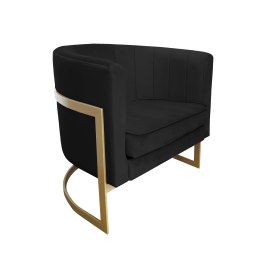 Fotel Glamour tkanina Welur podstawa metalowa – stylowy i wygodny fotel