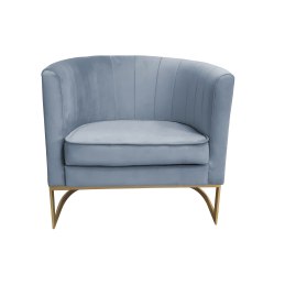 Fotel Glamour tkanina Welur podstawa metalowa