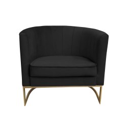 Fotel Glamour tkanina Welur podstawa metalowa