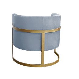 Fotel Glamour tkanina Welur podstawa metalowa