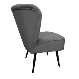 Fotel PRL tkanina Welur nogi metalowe