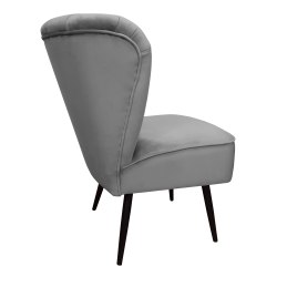 Fotel PRL tkanina Welur nogi metalowe