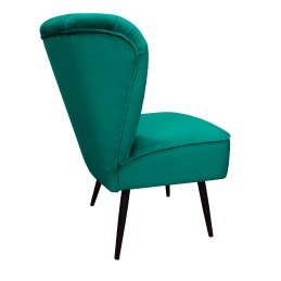 Fotel PRL tkanina Welur nogi metalowe