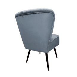 Fotel PRL tkanina Welur nogi metalowe