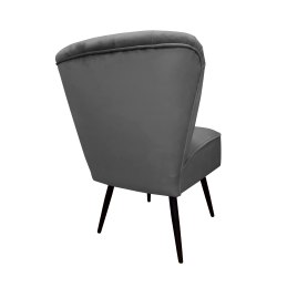 Fotel PRL tkanina Welur nogi metalowe