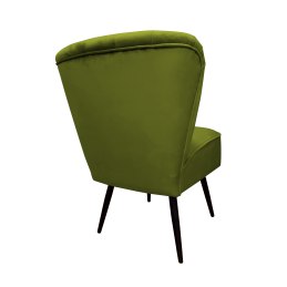 Fotel PRL tkanina Welur nogi metalowe