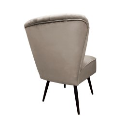 Fotel PRL tkanina Welur nogi metalowe