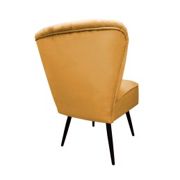 Fotel PRL tkanina Welur nogi metalowe