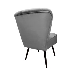 Fotel PRL tkanina Welur nogi metalowe