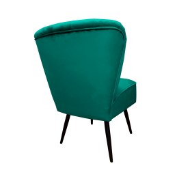 Fotel PRL tkanina Welur nogi metalowe