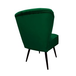 Fotel PRL tkanina Welur nogi metalowe