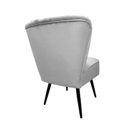 Fotel PRL tkanina Welur nogi metalowe