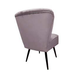 Fotel PRL tkanina Welur nogi metalowe