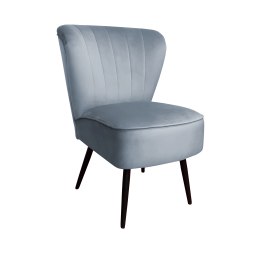 Fotel PRL tkanina Welur nogi metalowe