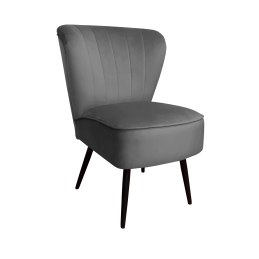 Fotel PRL tkanina Welur nogi metalowe