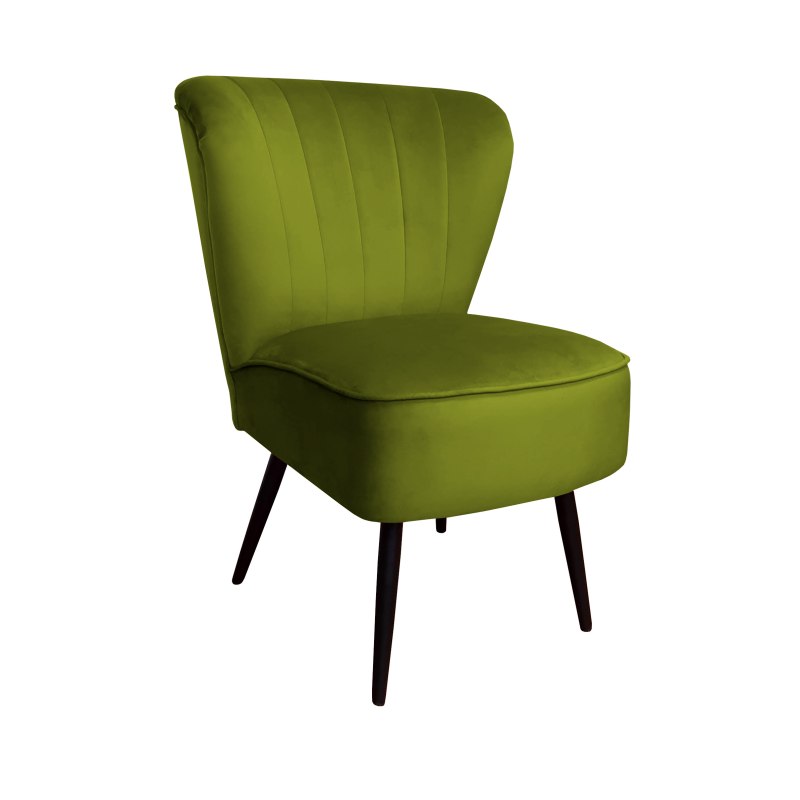 Fotel PRL tkanina Welur nogi metalowe