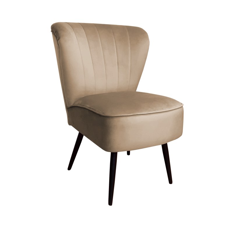 Fotel PRL tkanina Welur nogi metalowe