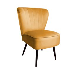 Fotel PRL tkanina Welur nogi metalowe