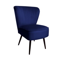 Fotel PRL tkanina Welur nogi metalowe