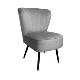 Fotel PRL tkanina Welur nogi metalowe