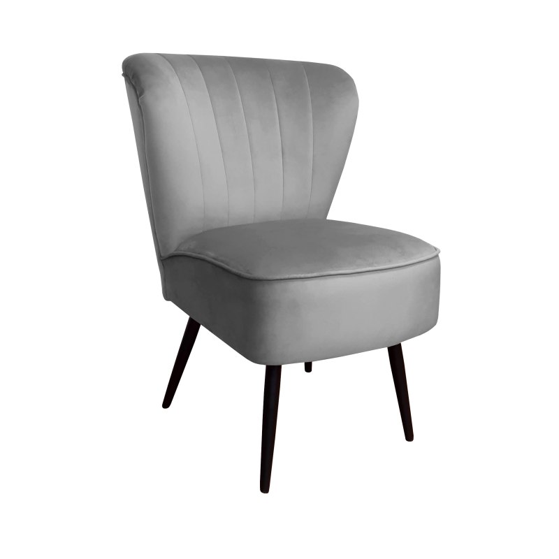 Fotel PRL tkanina Welur nogi metalowe