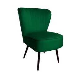 Fotel PRL tkanina Welur nogi metalowe