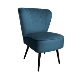 Fotel PRL tkanina Welur nogi metalowe