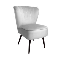 Fotel PRL tkanina Welur nogi metalowe