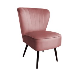 Fotel PRL tkanina Welur nogi metalowe