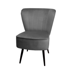 Fotel PRL tkanina Welur nogi metalowe