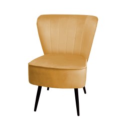 Fotel PRL tkanina Welur nogi metalowe