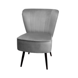 Fotel PRL tkanina Welur nogi metalowe