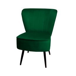 Fotel PRL tkanina Welur nogi metalowe