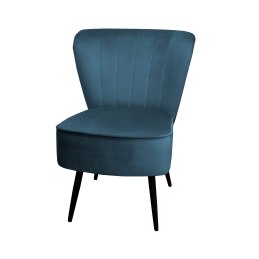 Fotel PRL tkanina Welur nogi metalowe