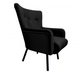 Fotel TULIP tkanina Welur noga metalowa Uszak