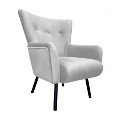 Fotel TULIP tkanina Welur noga metalowa Uszak