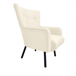 Fotel TULIP tkanina Welur noga metalowa Uszak