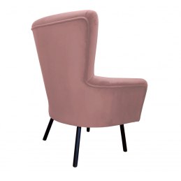 Fotel TULIP tkanina Welur noga metalowa Uszak