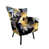Fotel TULIP welur z metalowymi nogami