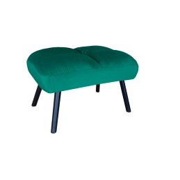 Fotel TOKIO tkanina Welur rozkładany z podnóżkiem noga metalowa