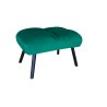 Fotel TOKIO tkanina Welur rozkładany z podnóżkiem noga metalowa