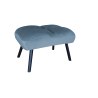 Fotel TOKIO tkanina Welur rozkładany z podnóżkiem noga metalowa