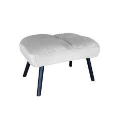 Fotel TOKIO tkanina Welur rozkładany z podnóżkiem noga metalowa