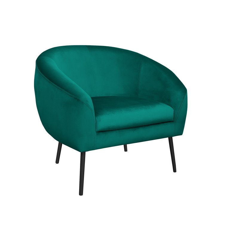 Fotel SYDNEY tkanina Welur noga metalowa