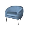 Fotel SYDNEY tkanina Welur noga metalowa