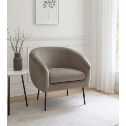 Fotel SYDNEY tkanina Welur noga metalowa